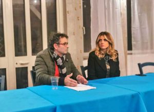 Il candidato presidente Maurizio Leoncelli e l’assessora regionale alle politiche sociali Alessandra Troncarelli