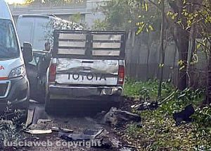 Civita Castellana - Scontro furgone-minicar sulla Flaminia