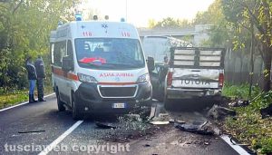 Civita Castellana - Scontro furgone-minicar sulla Flaminia