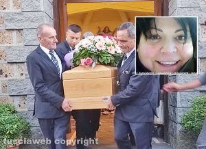 Sipicciano - Funerali Marta Agulli - Nel riquadro: Marta Agulli