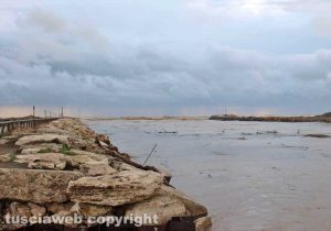 Montalto di Castro - Il fiume Fiora in piena