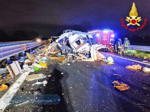 Roma - L'incidente sulla A12