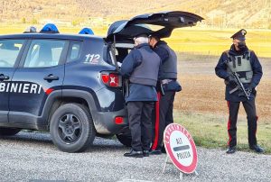Rieti - Controlli dei carabinieri, denunciate quattro persone e 9 multe alla guida