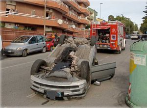 Civitavecchia - L'incidente in via Terme di Traiano