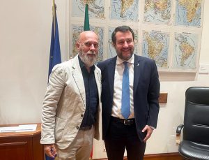 Ernesto Tedesco con Matteo Salvini