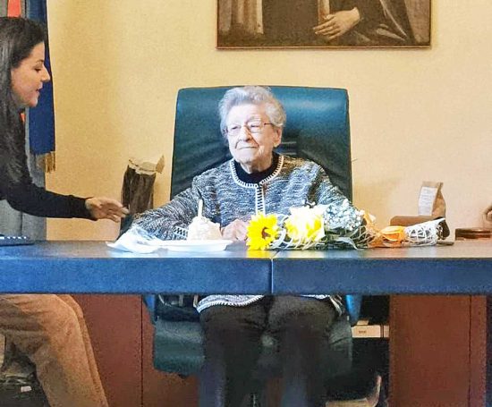 Viterbo - I 102 anni di Italia Bigioni con la sindaca Frontini