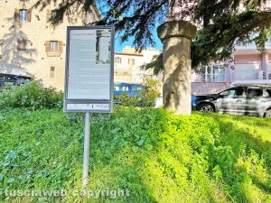 Viterbo - La colonna di Ser Monaldo sommersa dall'erba