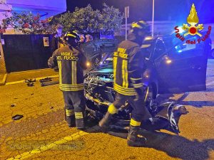 L'incidente stradale a Ladispoli