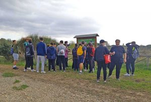 Gli studenti dell'Iis Vincenzo Cardarelli Tarquinia alle Saline