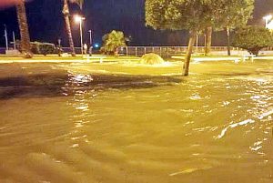 Civitavecchia - Viale Garibaldi allagato