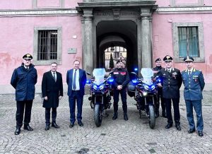 Viterbo - Le nuove motociclette del Norm dei carabinieri