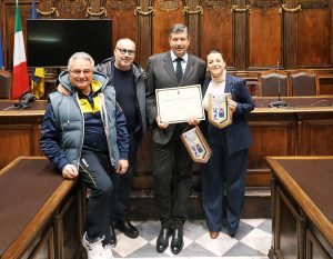 Sport - Bocce - Giuseppe Pallucca premiato in comune a Viterbo