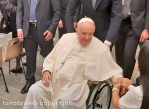 Papa Francesco in aula Paolo Sesto in Vaticano