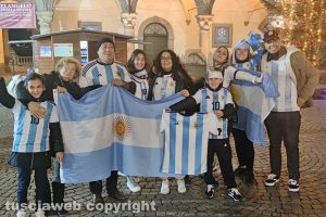 Viterbo - I festeggiamenti per la vittoria dell'Argentina