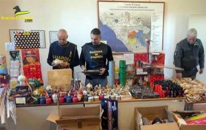 Roma - Guardia di finanza - I botti sequestrati