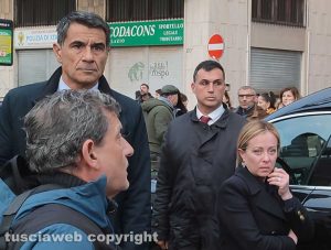 Civitavecchia - Giorgia Meloni al funerale di Nicoletta Golisano