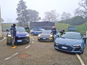 Orvieto - Le auto di lusso sequestrate