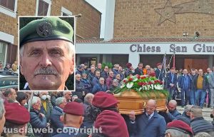 Santa Marinella - I funerali di Enzo Mei - Nel riquadro: Enzo Mei