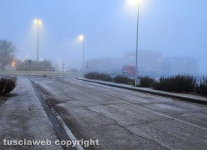 Viterbo - Il ghiaccio sulle strade nel capoluogo