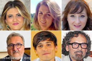 Elezioni regionali - Alessandra Troncarelli, Simona Rossini, Simona Sassara, Enrico Panunzi, Simone Brunelli e Massimo Erbetti