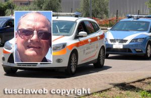 118 e polizia - Nel riquadro: Raffaele Valeri