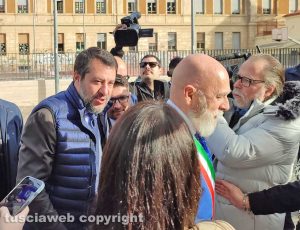 Civitavecchia - Matteo Salvini ed Ernesto Tedesco
