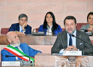 Civitavecchia - Ernesto Tedesco e Matteo Salvini