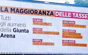 Viterbo - Il manifesto contro Arena fatto affiggere all'epoca da Frontini