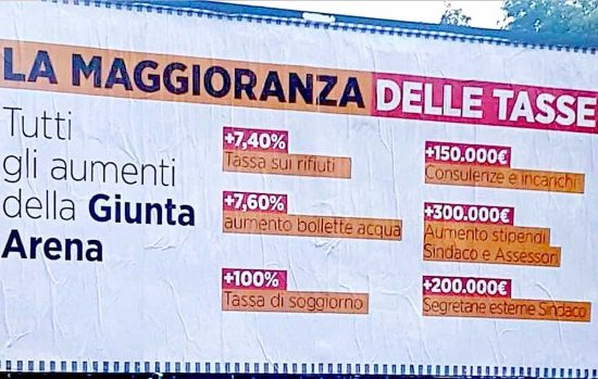 Viterbo - Il manifesto contro Arena fatto affiggere all'epoca da Frontini