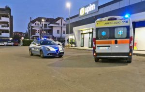 Viterbo - Polizia e 118 sul posto