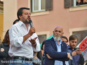 Civitavecchia - Matteo Salvini ed Ernesto Tedesco