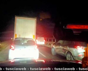 Viterbo - La fila sulla supestrada