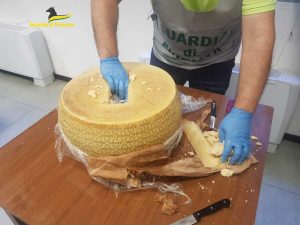 Torino - Guardia di finanza -Droga nascosta nelle forme di parmigiano