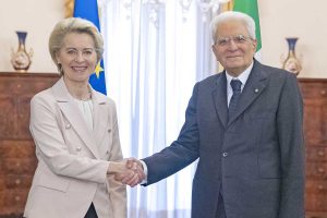 Ursula von der Leyen e Sergio Mattarella