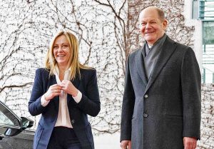 Berlino - Meloni e Scholz