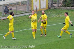 Sport - Calcio - Viterbese - L'esultanza di Alessandro Polidori