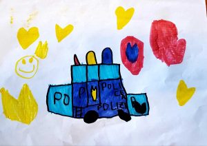 Terni - Il disegno del bimbo di 5 anni regalato alla polizia