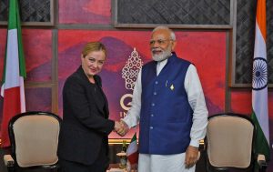 Giorgia Meloni e Narendra Modi
