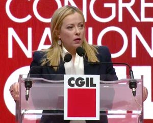 Rimini - Giorgia Meloni al congresso della Cgil