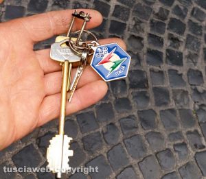 Viterbo - Il mazzo di chiavi smarrito e trovato a Porta Faul