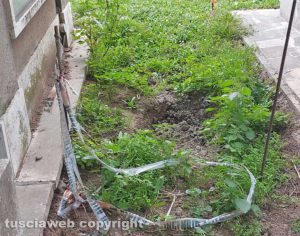 La voragine al cimitero San Lazzaro