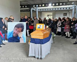 Viterbo - Il funerale di Daniele Di Marco - Nel riquadro: l’avvocato Daniele Di Marco