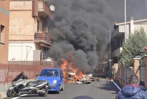 Guidonia - Scontro fra due velivoli