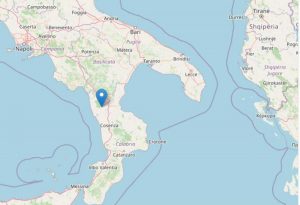 Terremoto in Calabria, scossa di magnitudo 3.8