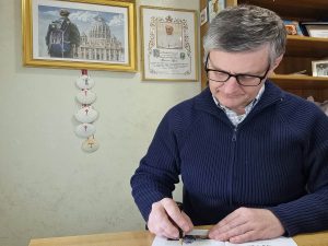Vincenzo Mirto, autore dell'opuscolo "La Via Francigena da Viterbo a Roma …. gli ultimi 105 km"