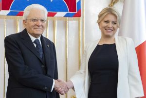 Sergio Mattarella e Zuzana Čaputová