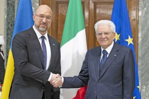 Denys Shmyhal e Sergio Mattarella