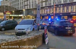 Viterbo - Tentato furto al supermercato - Forze dell'ordine sul posto