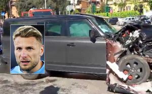Roma - L’auto di Ciro Immobile va a sbattere contro un tram