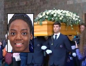Il funerale della giovane promessa della pallavolo Julia Ituma - Nel riquadro: Julia Ituma